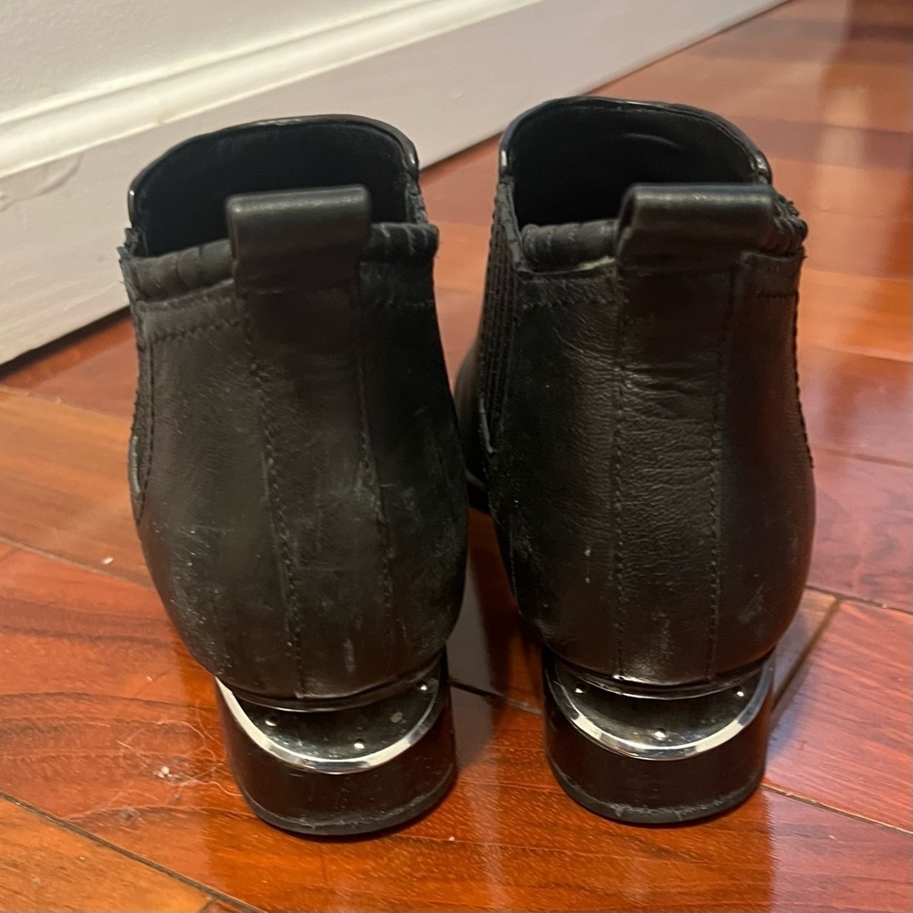 Womens Black leather Alexander wang Kori boots size 38.5 - Picture 3 of 7
